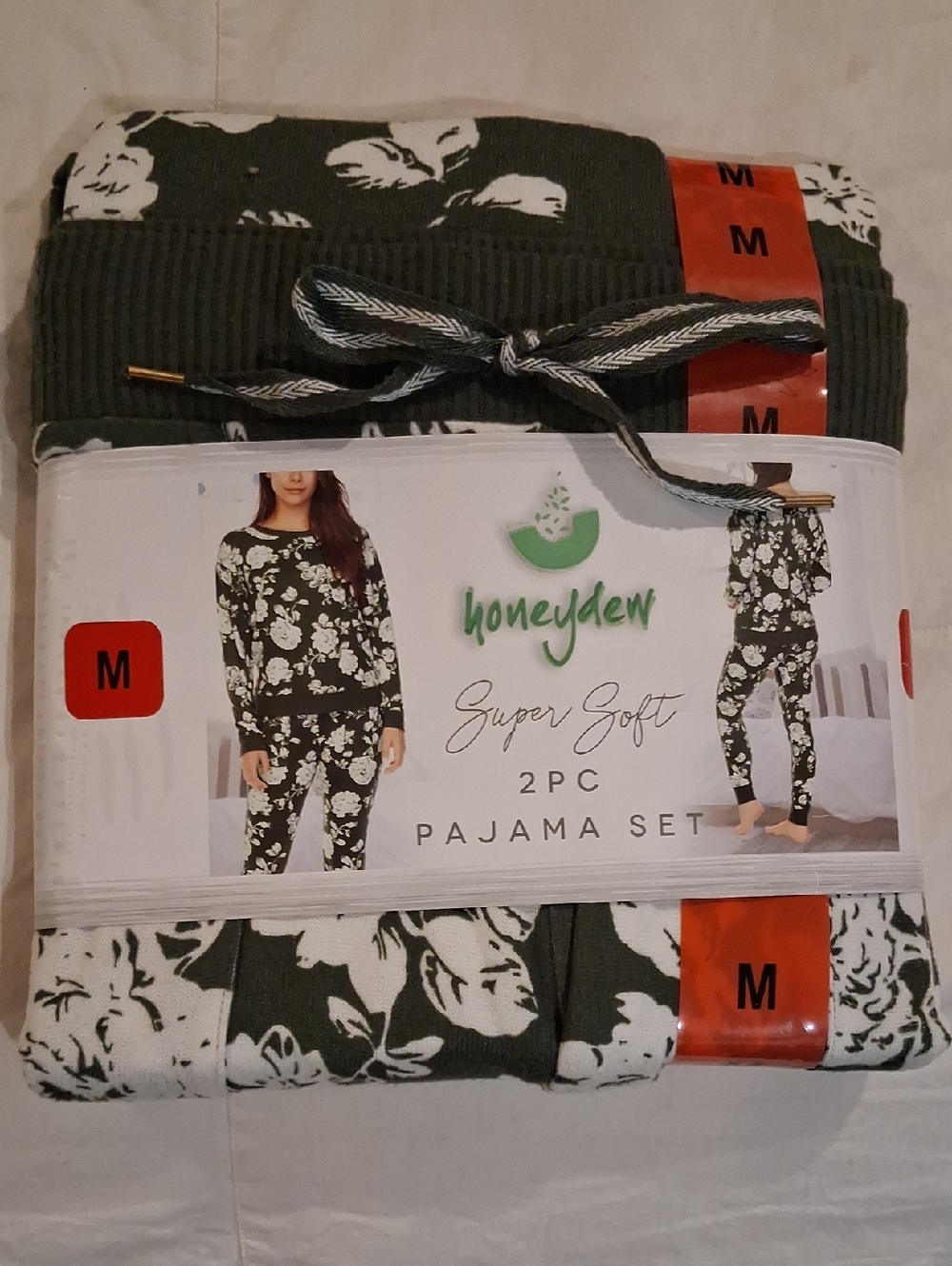 NWT - Honeydew Intimates Green Floral 2PC Pajama Set - Medium